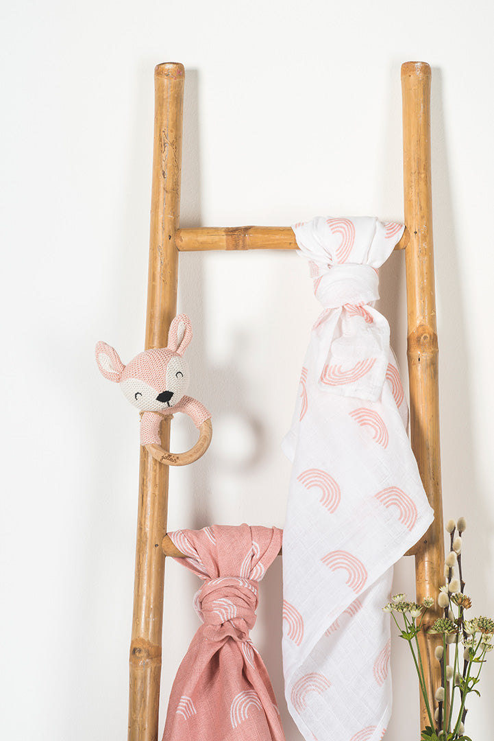 Jollein bitring/skallra Deer Pale Pink