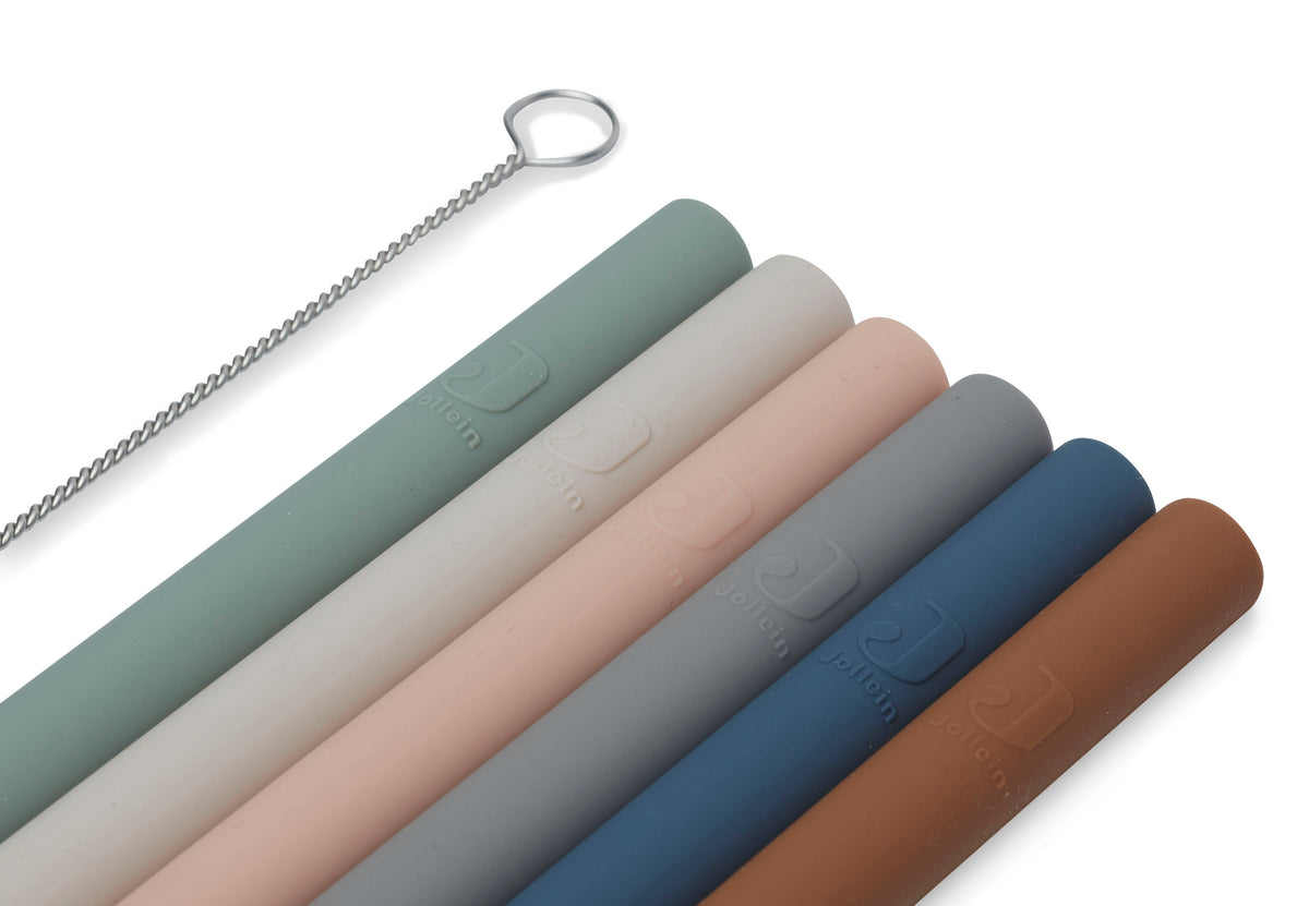 Jollein Sugrör i silikon multicolour (6 pack)