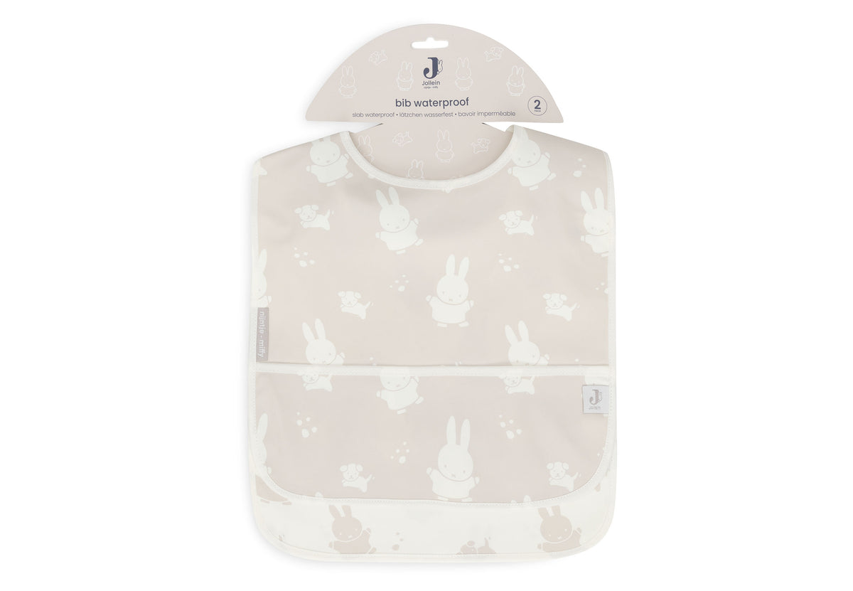 Jollein Haklapp Vattentät Miffy&Snuffy Nougat (2pack)