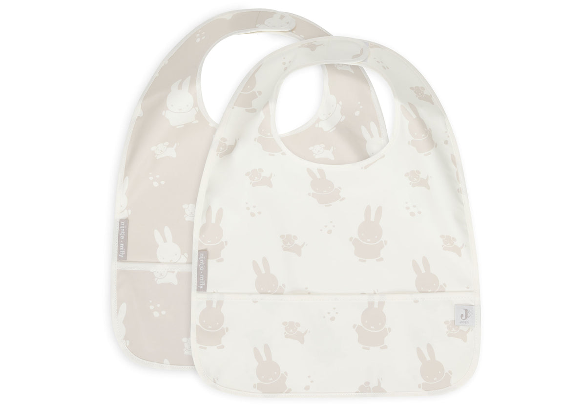 Jollein Haklapp Vattentät Miffy&Snuffy Nougat (2pack)