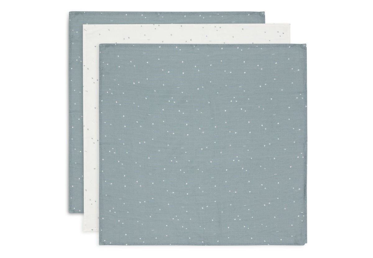 Jollein Muslinfilt 70x70cm Twinkling Sea Green 3pack