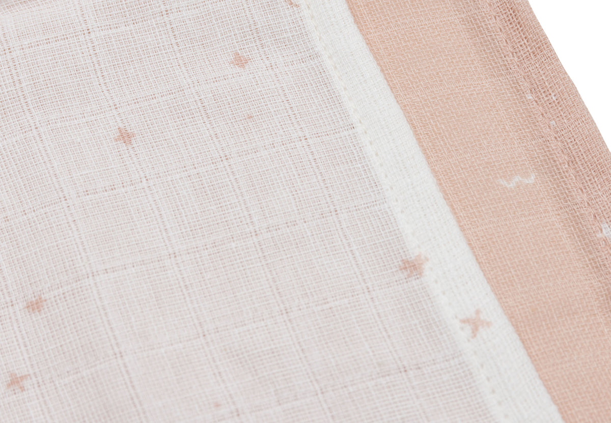 Jollein Muslin Tvättlapp 31x31cm Twinkling Wild Rose 3pack