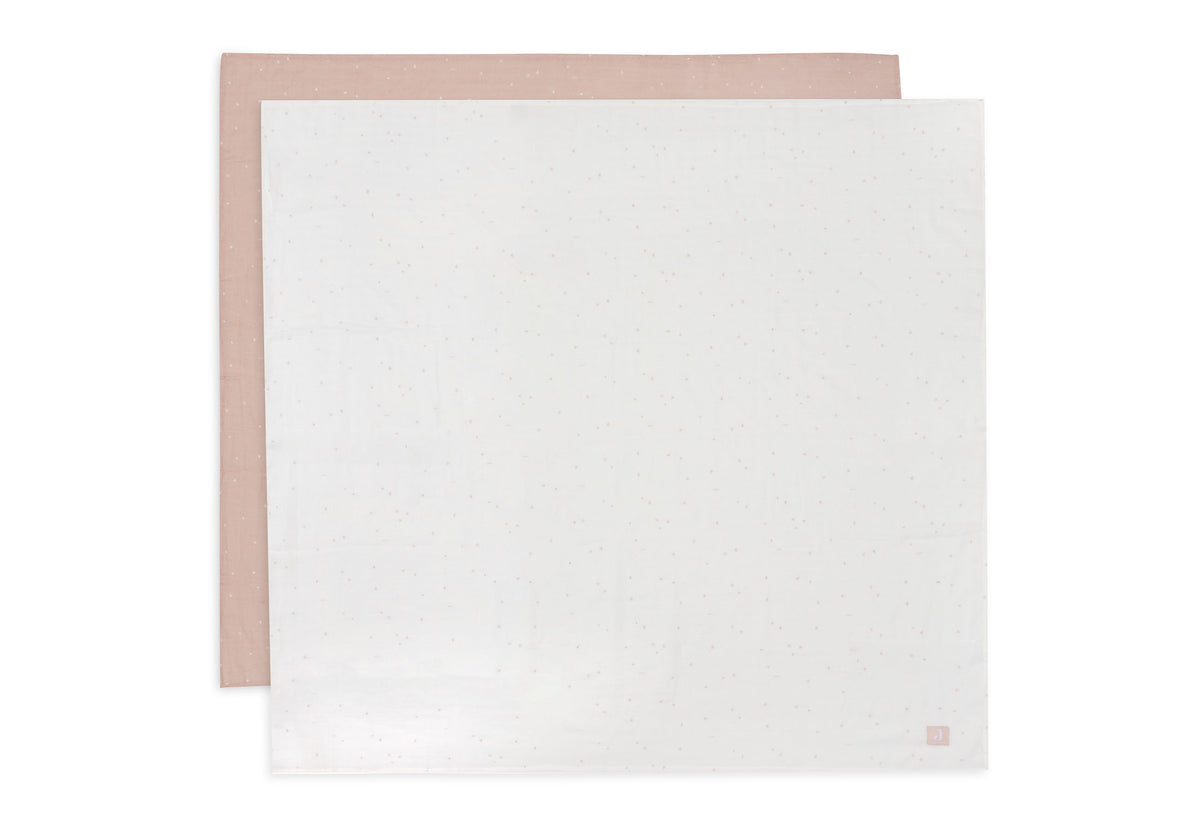 Jollein Muslinfilt 115x115cm Twinkling Wild Rose 2p