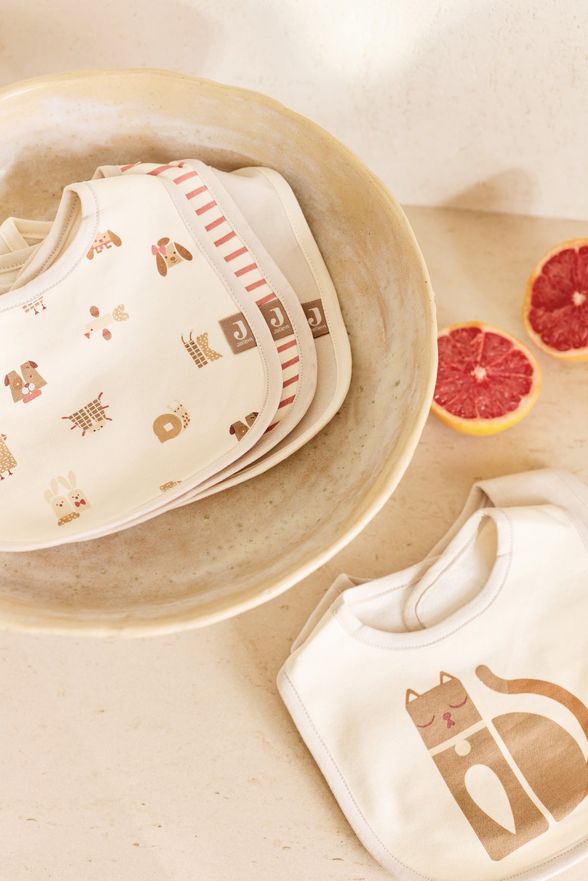 Jollein Bandana Bib Vattentät Animal Friends 5 Pack