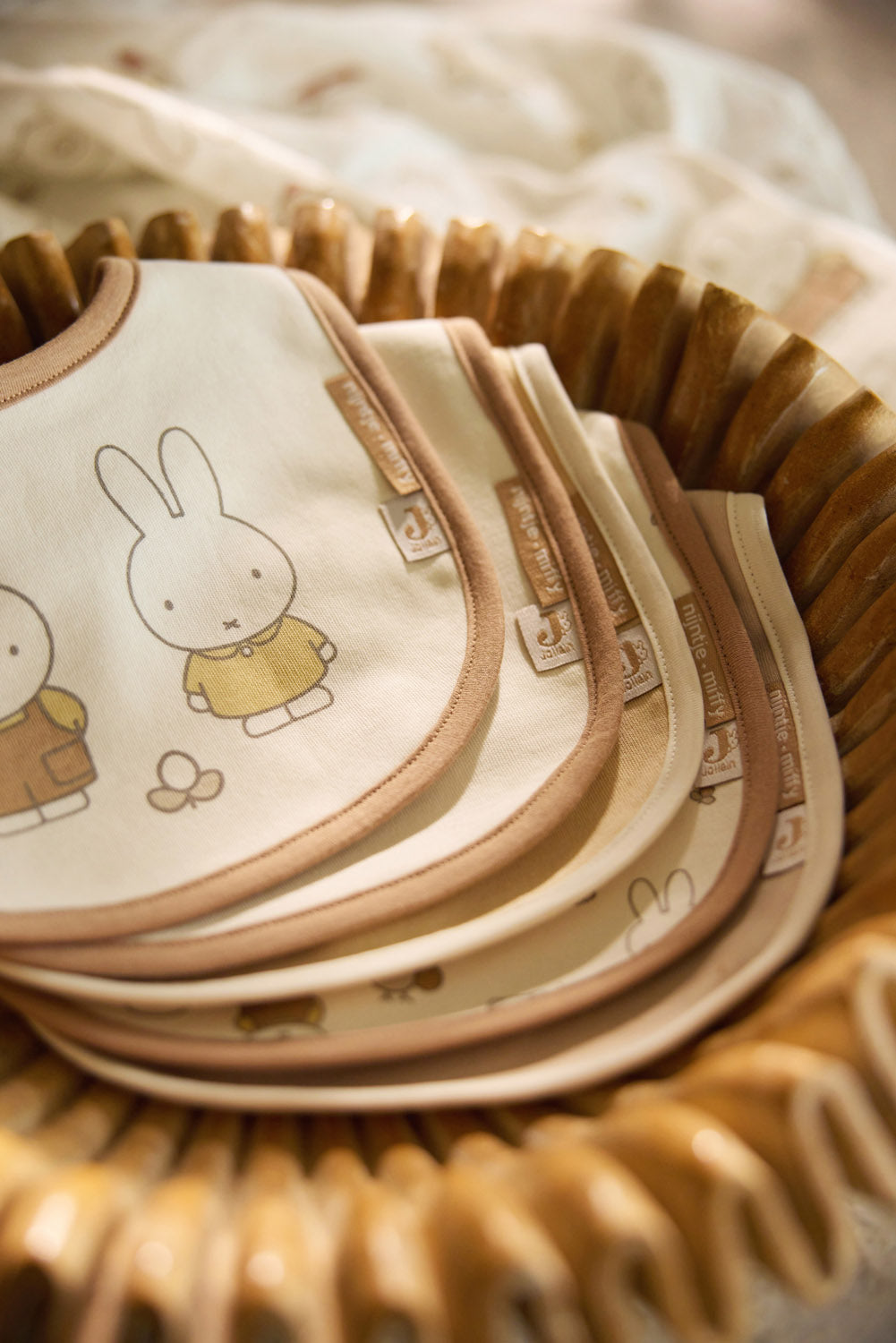 Jollein Bandan Bib Jersey Vattentät Miffy Family Farm (5pack)