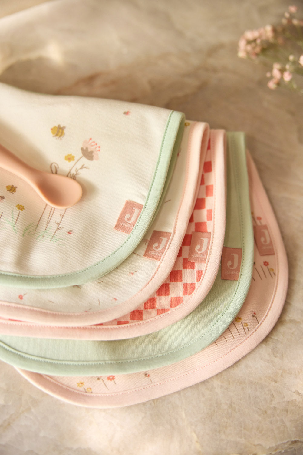 Jollein Bandan Bib Jersey Vattentät Pretty Picnic (5pack)