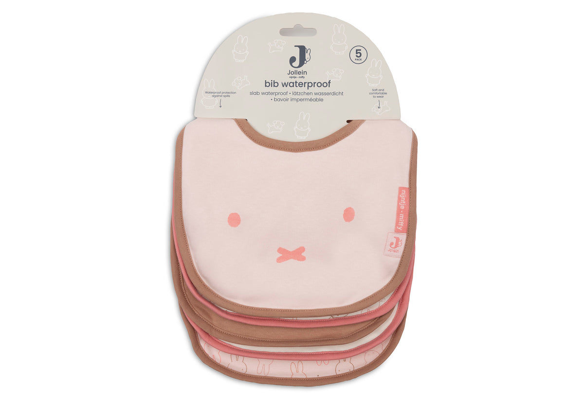 Jollein Haklapp Vattentät Miffy Moments Silk Rose (5pack)