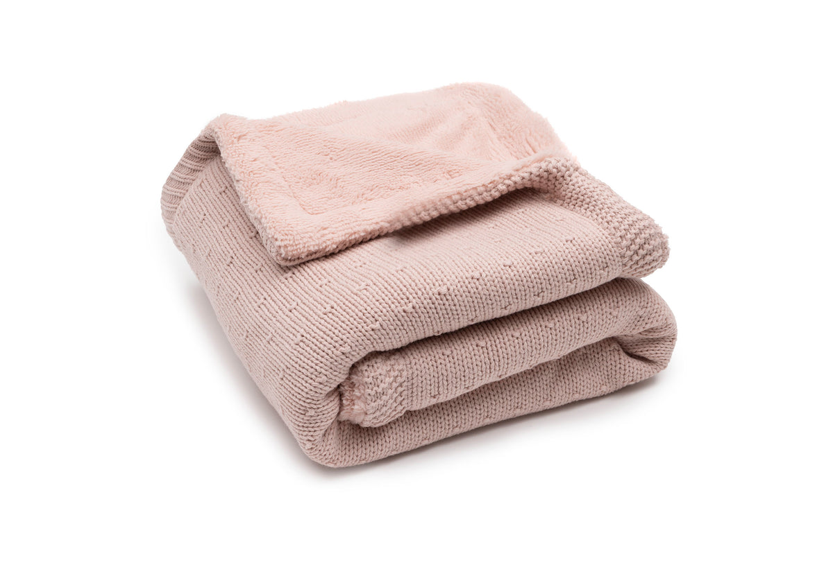 Jollein Babyfilt 75x100cm Sprinkle Knit Silk Rose/Fluffy