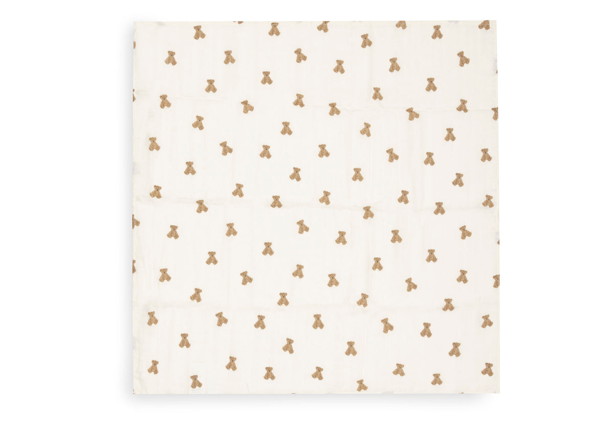 Jollein Muslinfilt 70x70cm Mini Teddy Bear (3pack)