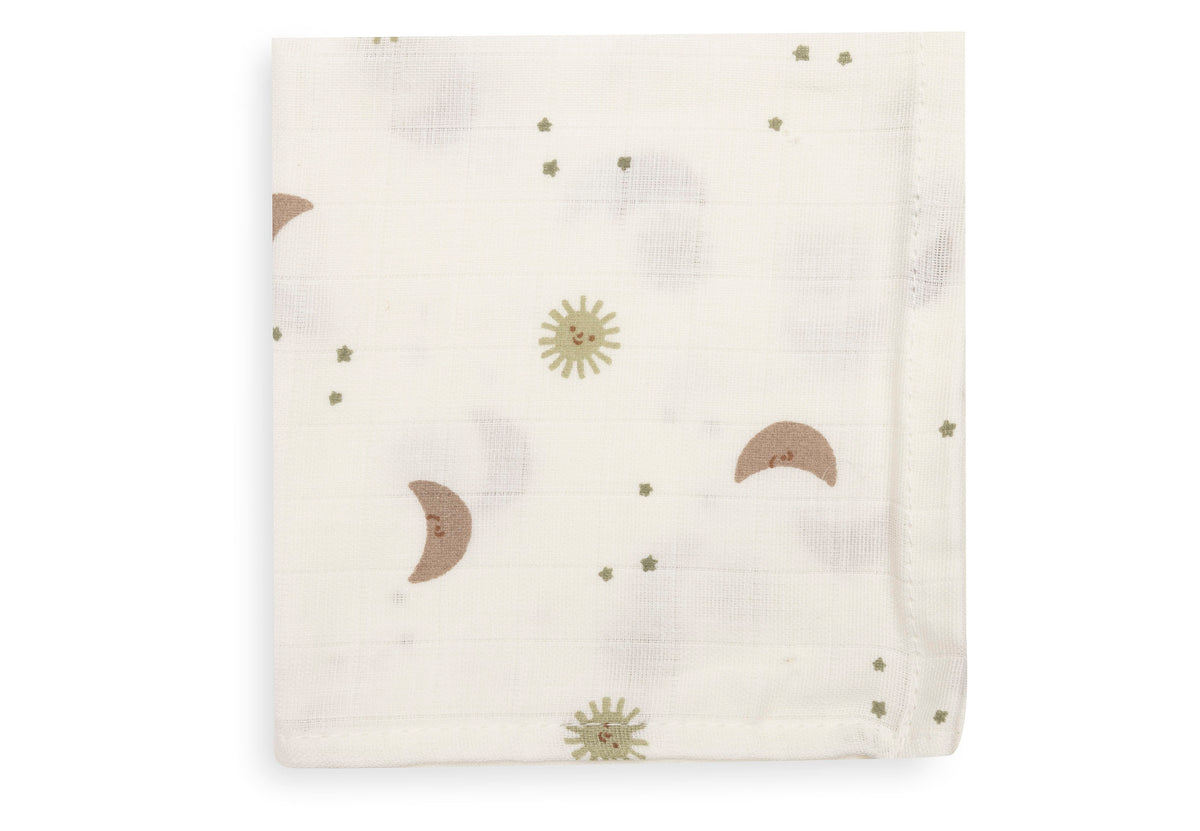 Jollein Tvättlapp i Muslin 31x31cm Over the Moon (3pack)