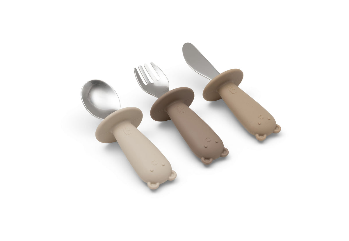 Jollein Bestick set i Silikon Natural Shades