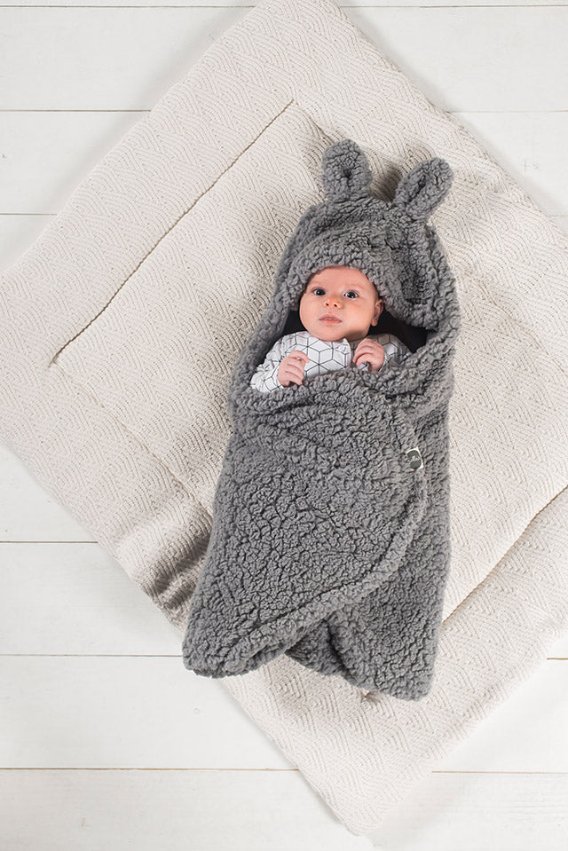 Jollein Omlottåkpåse Babyskydd 3/5p Bunny Storm grey