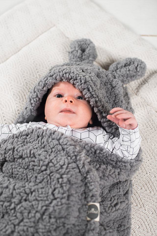 Jollein Omlottåkpåse Babyskydd 3/5p Bunny Storm grey