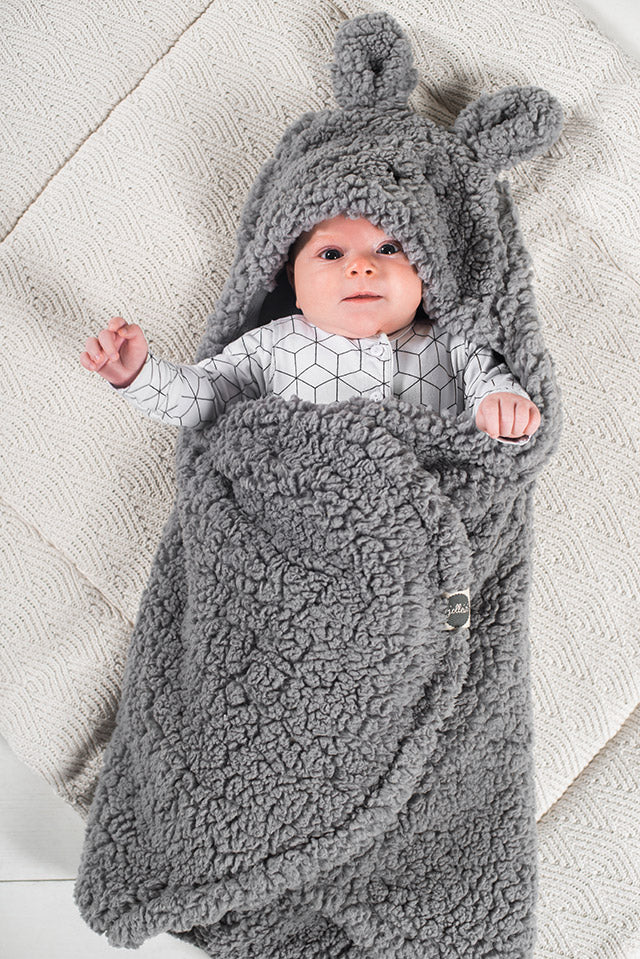 Jollein Omlottåkpåse Babyskydd 3/5p Bunny Storm grey
