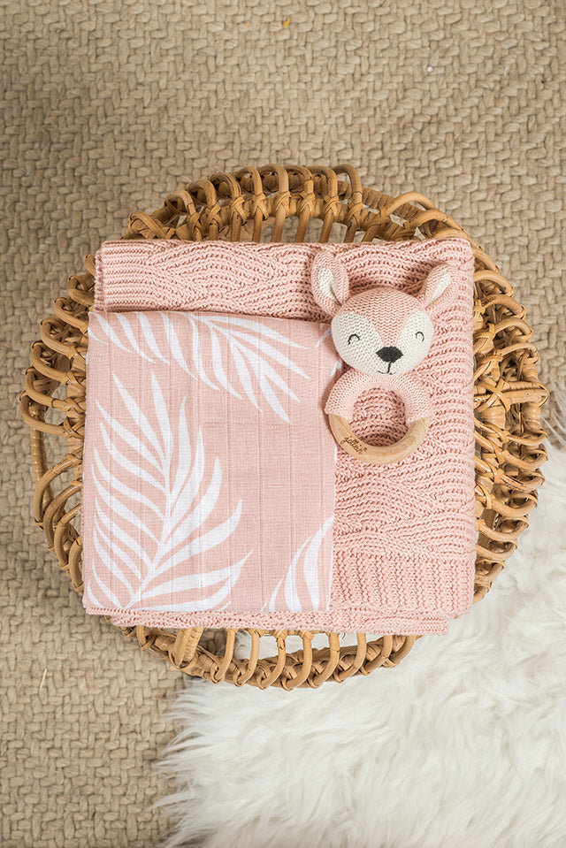 Jollein bitring/skallra Deer Pale Pink