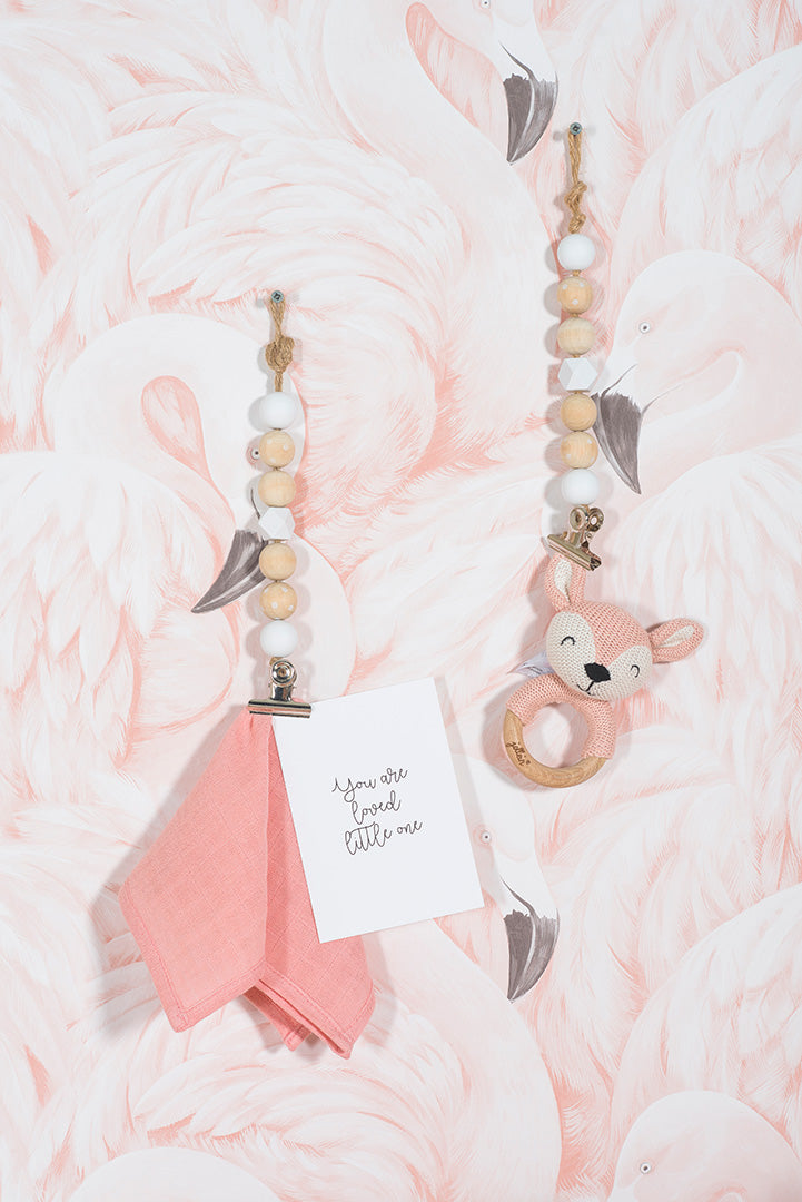 Jollein bitring/skallra Deer Pale Pink