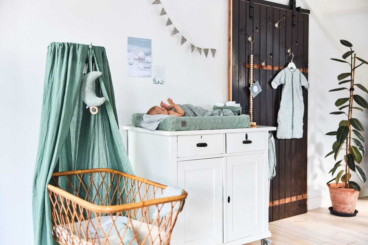 Jollein Sänghimmel vintage 155cm green