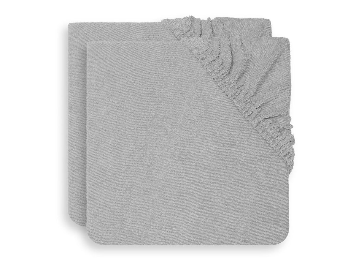 Jollein Skötbäddsöverdrag 50x70cm soft grey(2p)