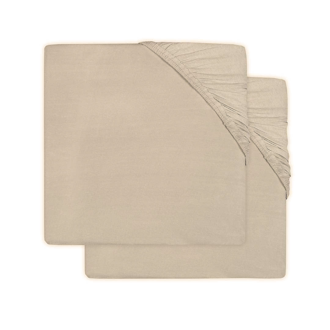 Jollein Dra-på lakan bomull 60x120cm nougat (2pack)