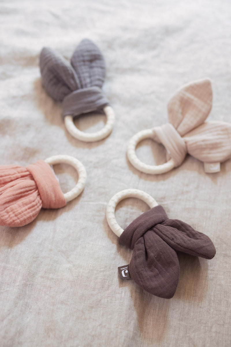 Jollein Bitleksak silikon Bunny ears nougat