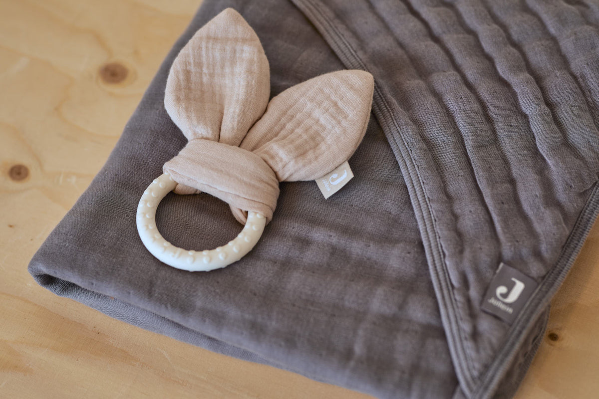 Jollein Bitleksak silikon Bunny ears nougat