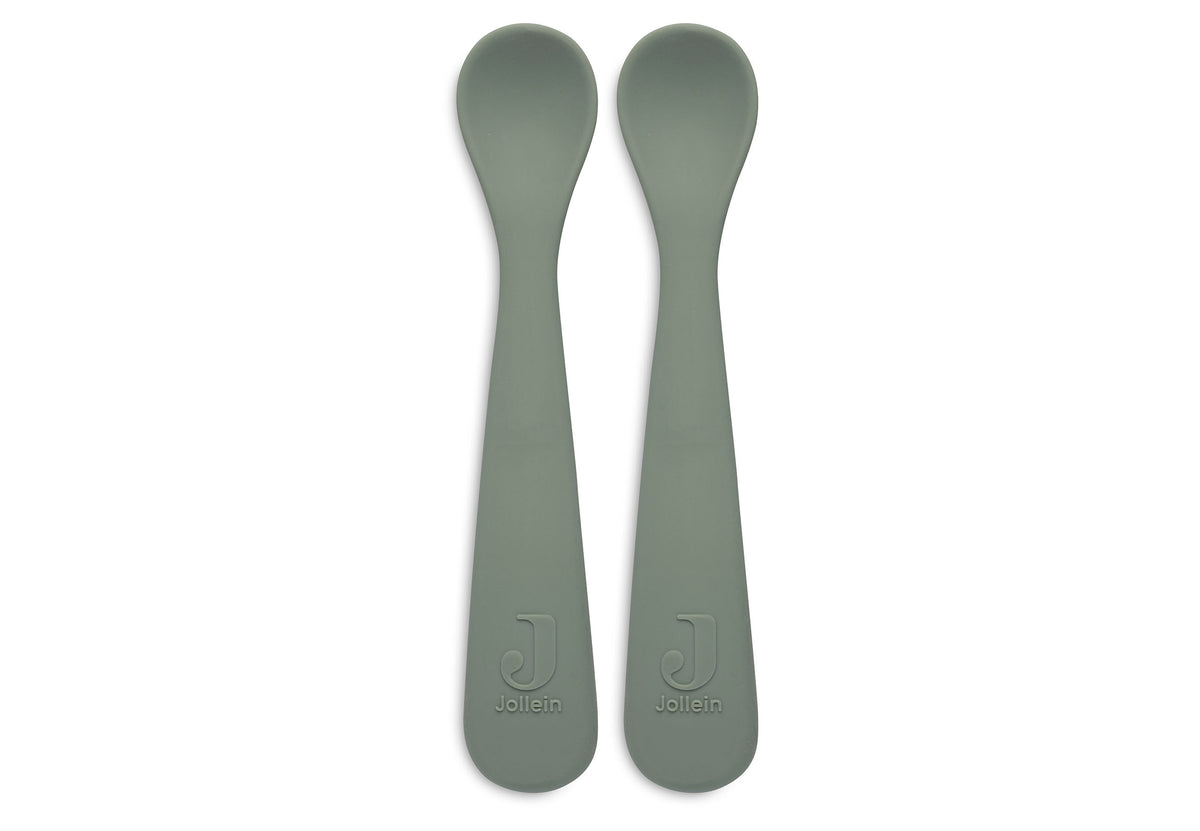Jollein Silikonsked ash green (2pack)