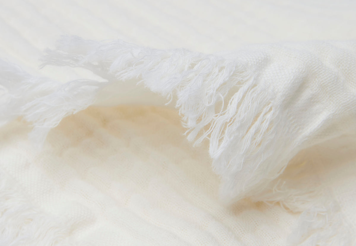 Jollein Fringe Muslinfilt 100% ekologisk bomull 75x100cm ivory