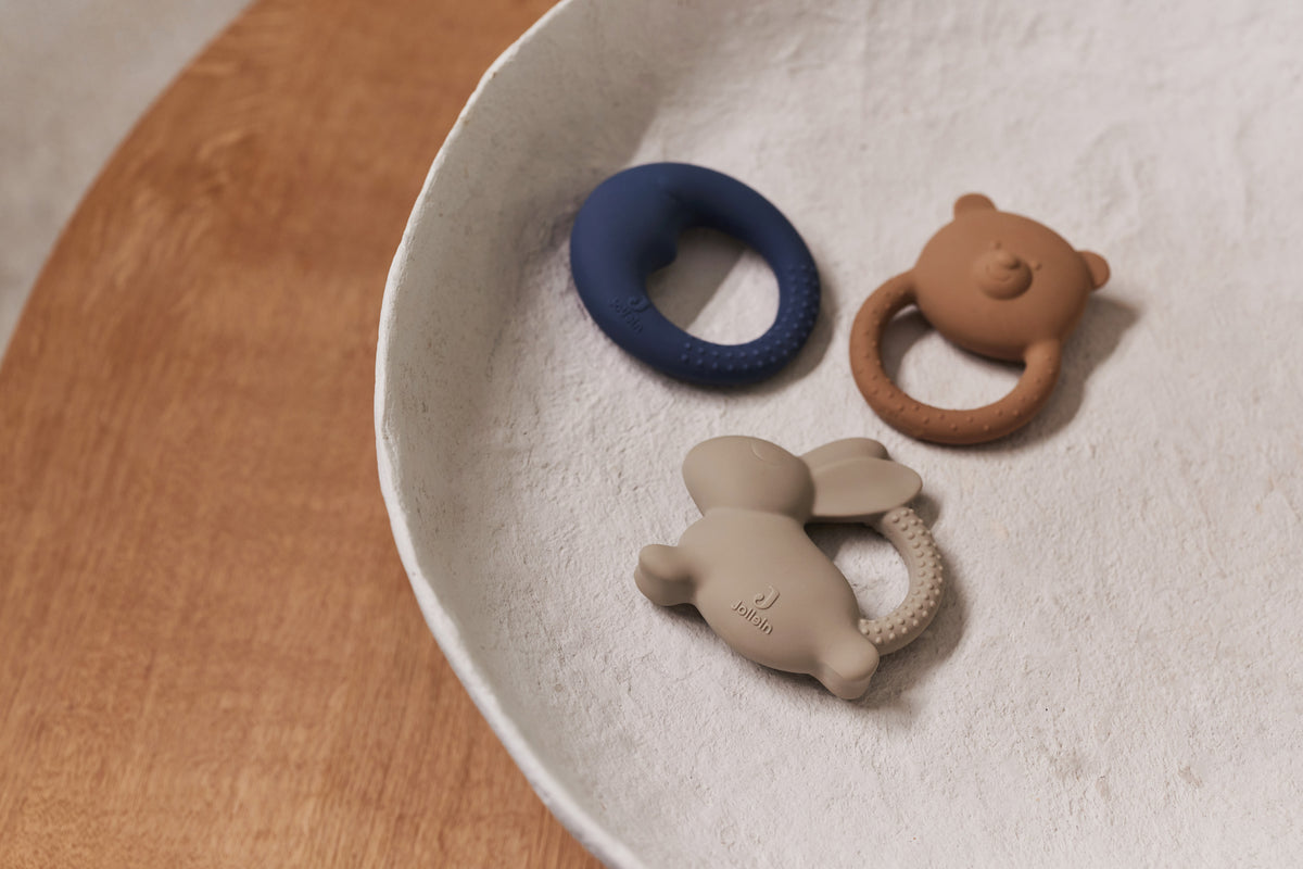 Jollein Bitleksak gummi Teddy Bear Biscuit