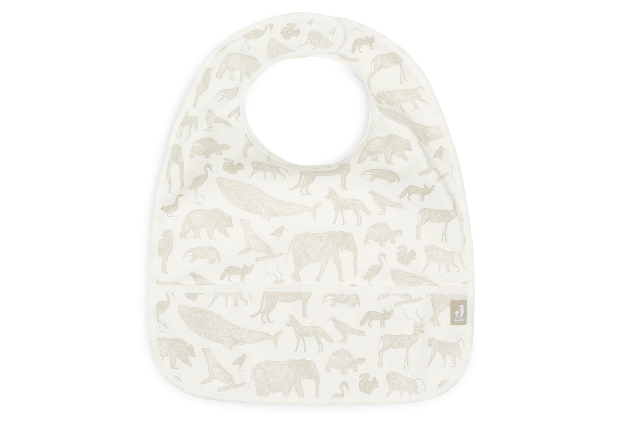 Jollein Haklapp Vattentät Animals Olive green (2pack)