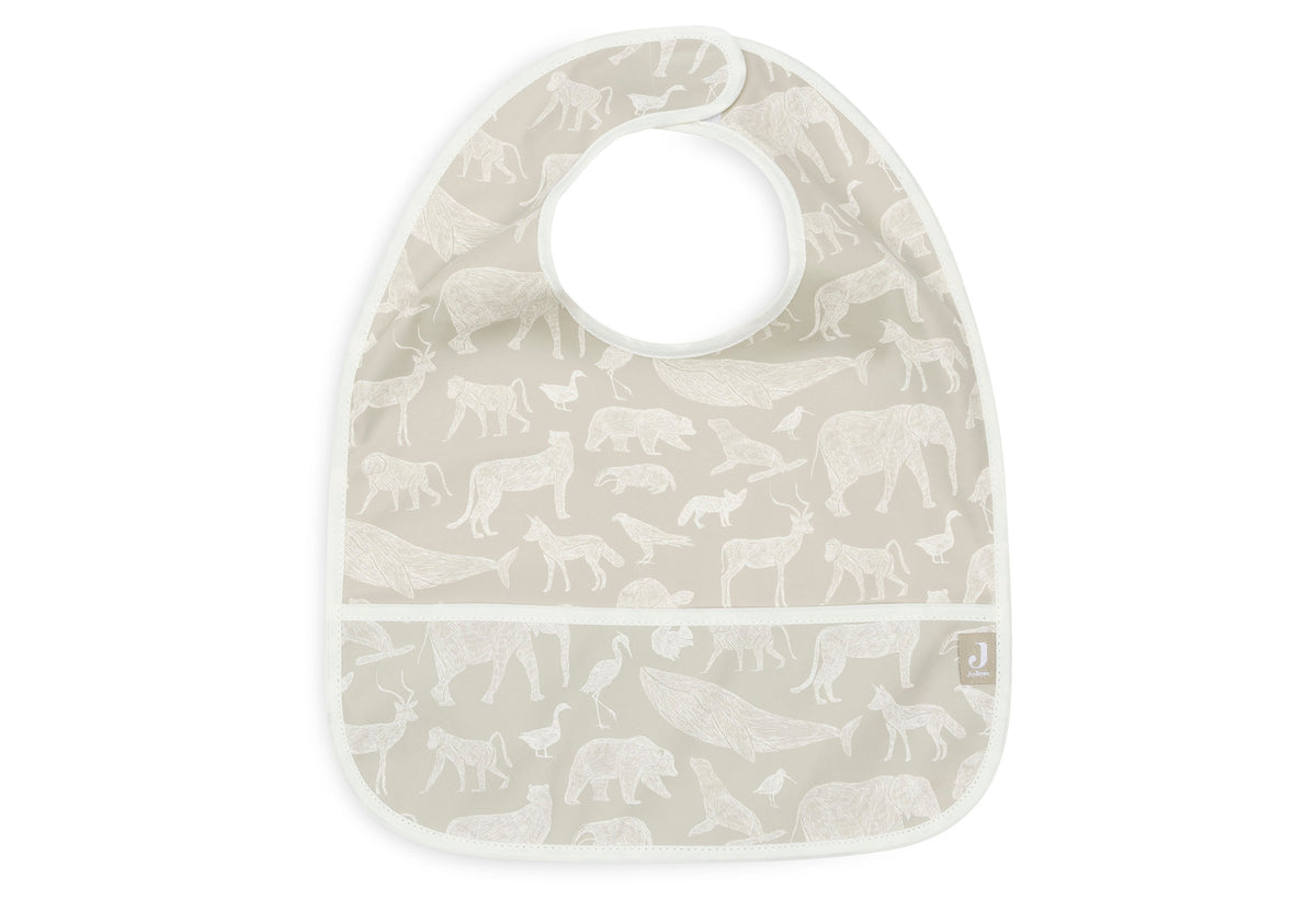 Jollein Haklapp Vattentät Animals Olive green (2pack)