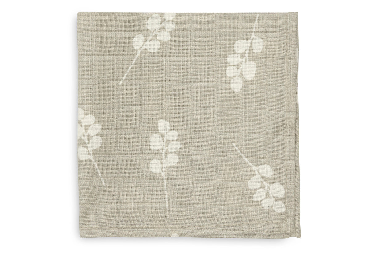 Jollein Muslin tvättlapp 31 x 31 cm Twig Olive Green (3-pack)