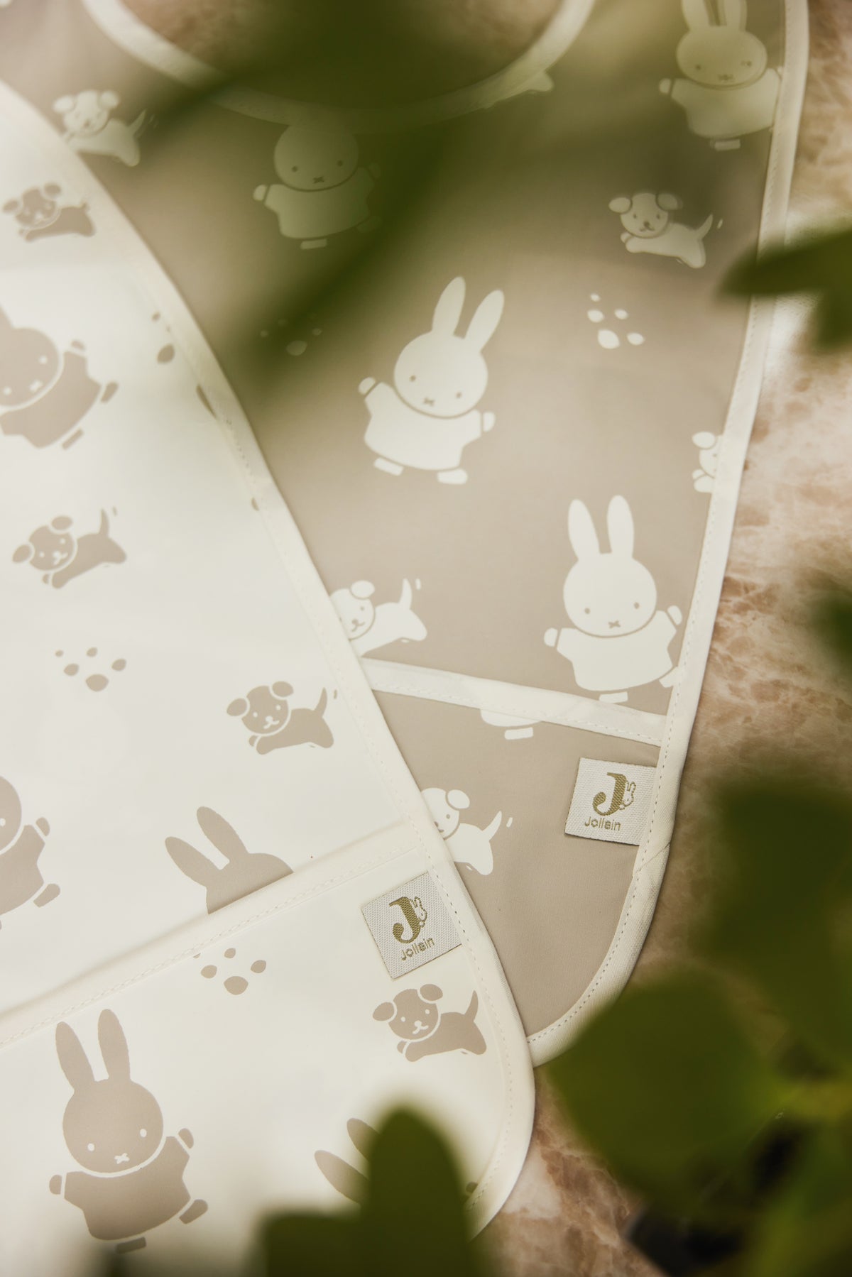 Jollein Haklapp Vattentät Miffy&Snuffy Nougat (2pack)