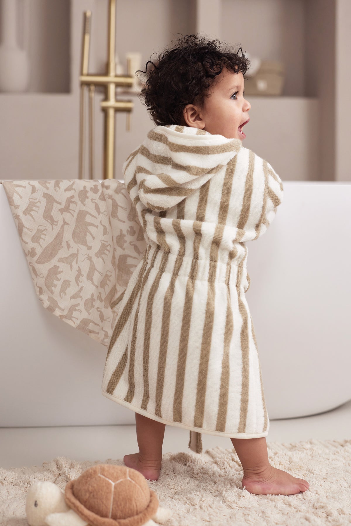 Jollein Badrock 1-2 år Stripe Olive Green GOTS