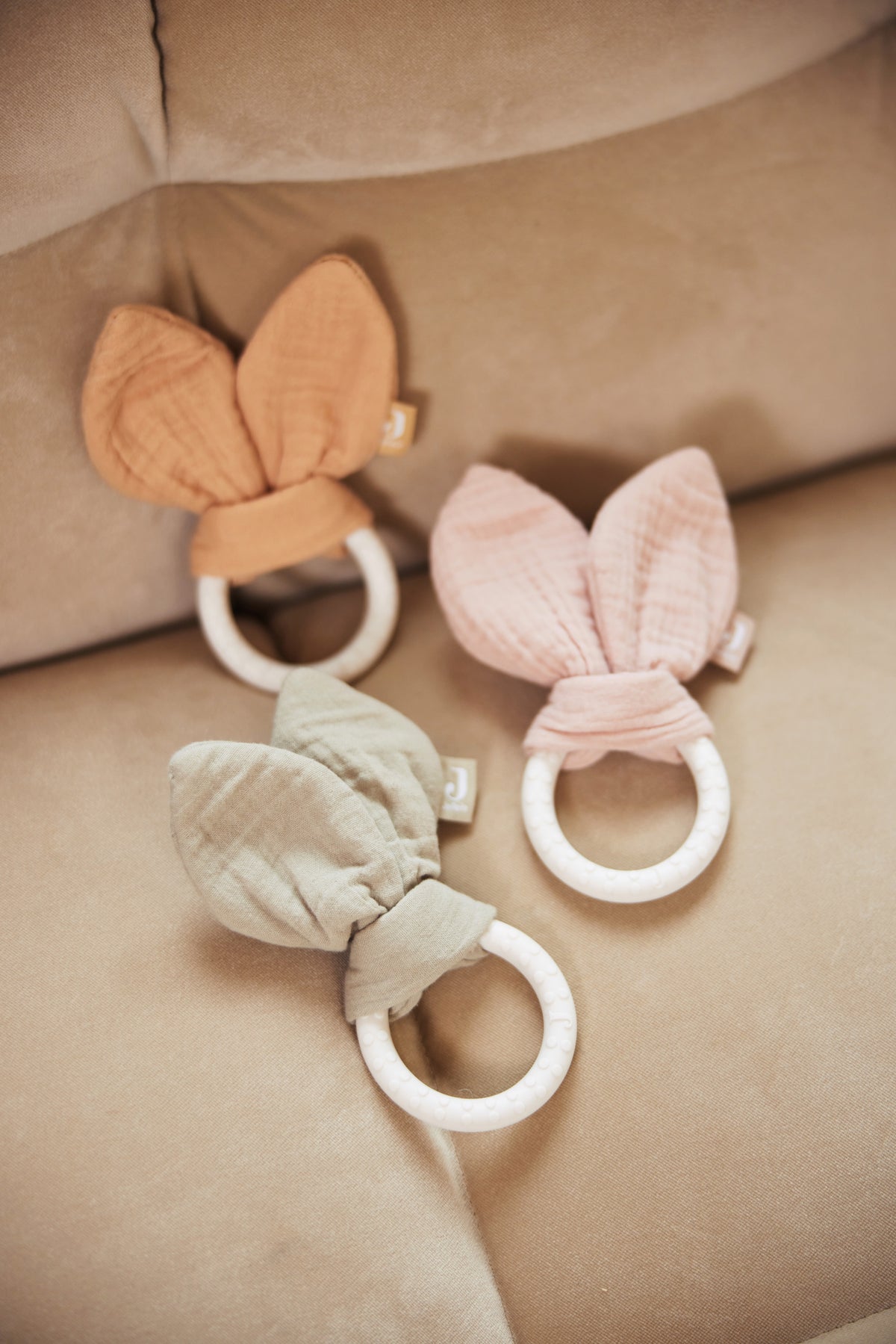 Jollein Bitring Silicone Bunny Ears Olive Green