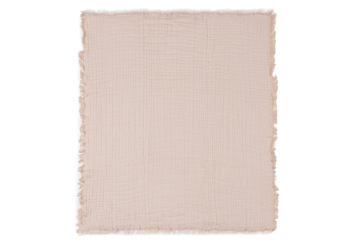 Jollein Muslinfilt Fringe 75x100cm Moonstone/Ivory GOTS