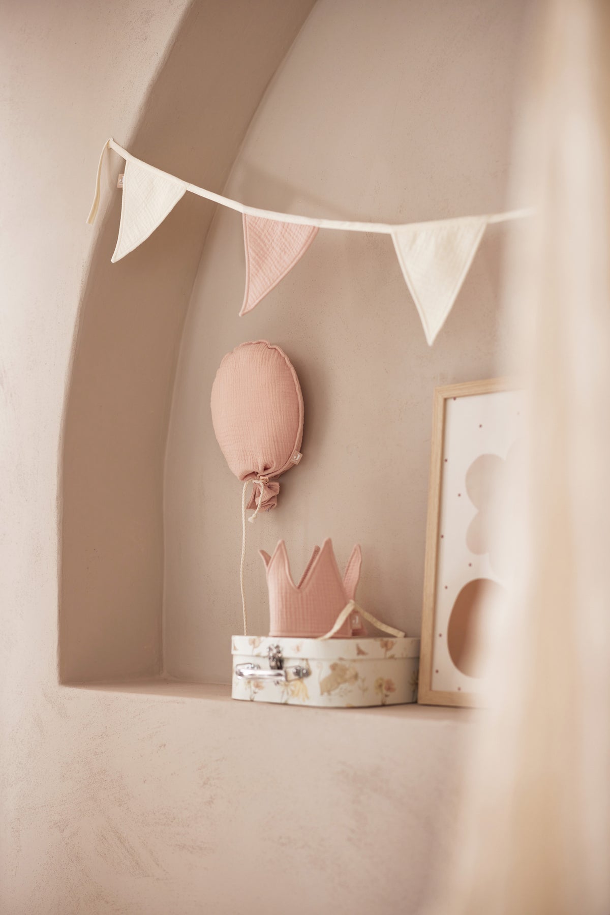 Jollein Vimpel 200x17cm Party Collection Wild Rose/Ivory