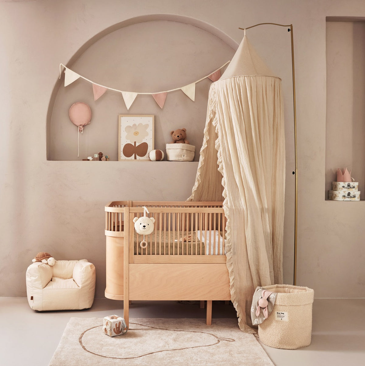 Jollein Vimpel 200x17cm Party Collection Wild Rose/Ivory