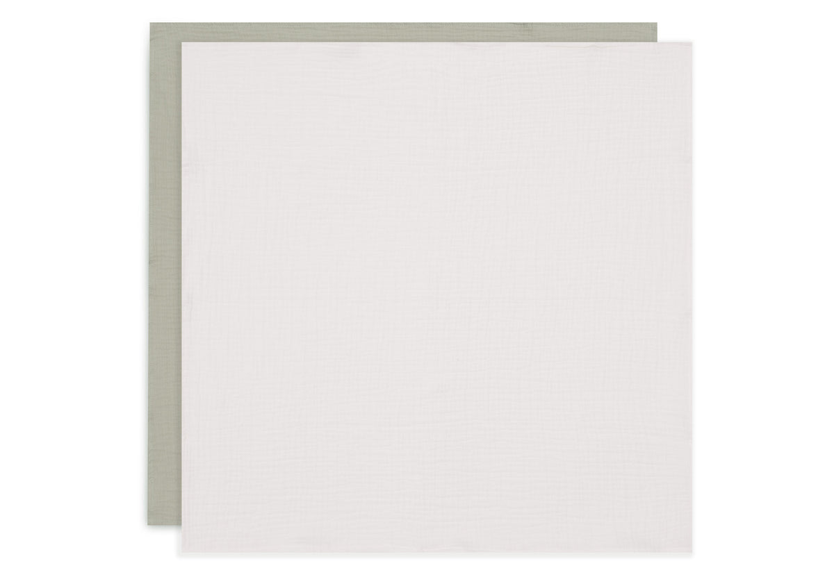 Jollein Muslinfilt 4-pack 70x70cm Olive Green/Ivory