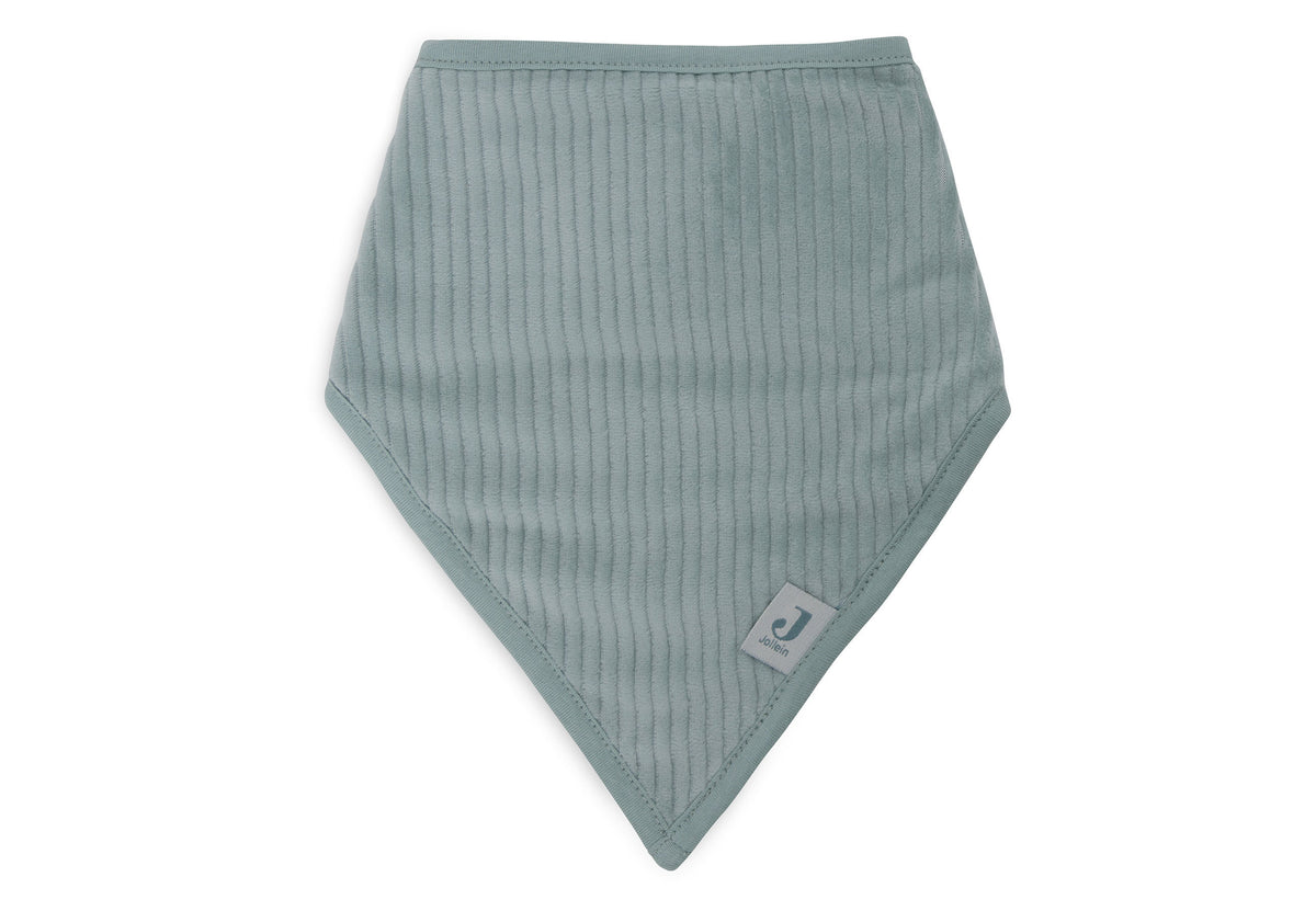 Jollein Bib Bandana Velvet Rib Sea Green/Ivory (2pack)