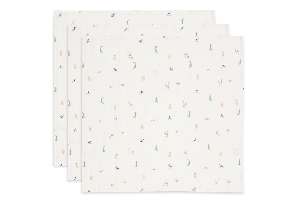 Jollein Muslinfilt 70x70cm Jungle Jambo 3pack