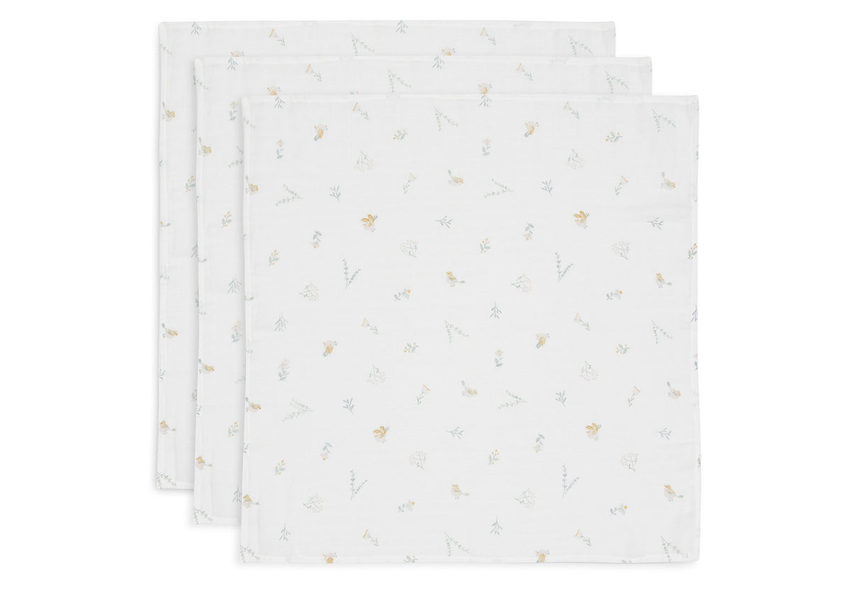 Jollein Muslinfilt 70x70cm Lovely Birds 3pack
