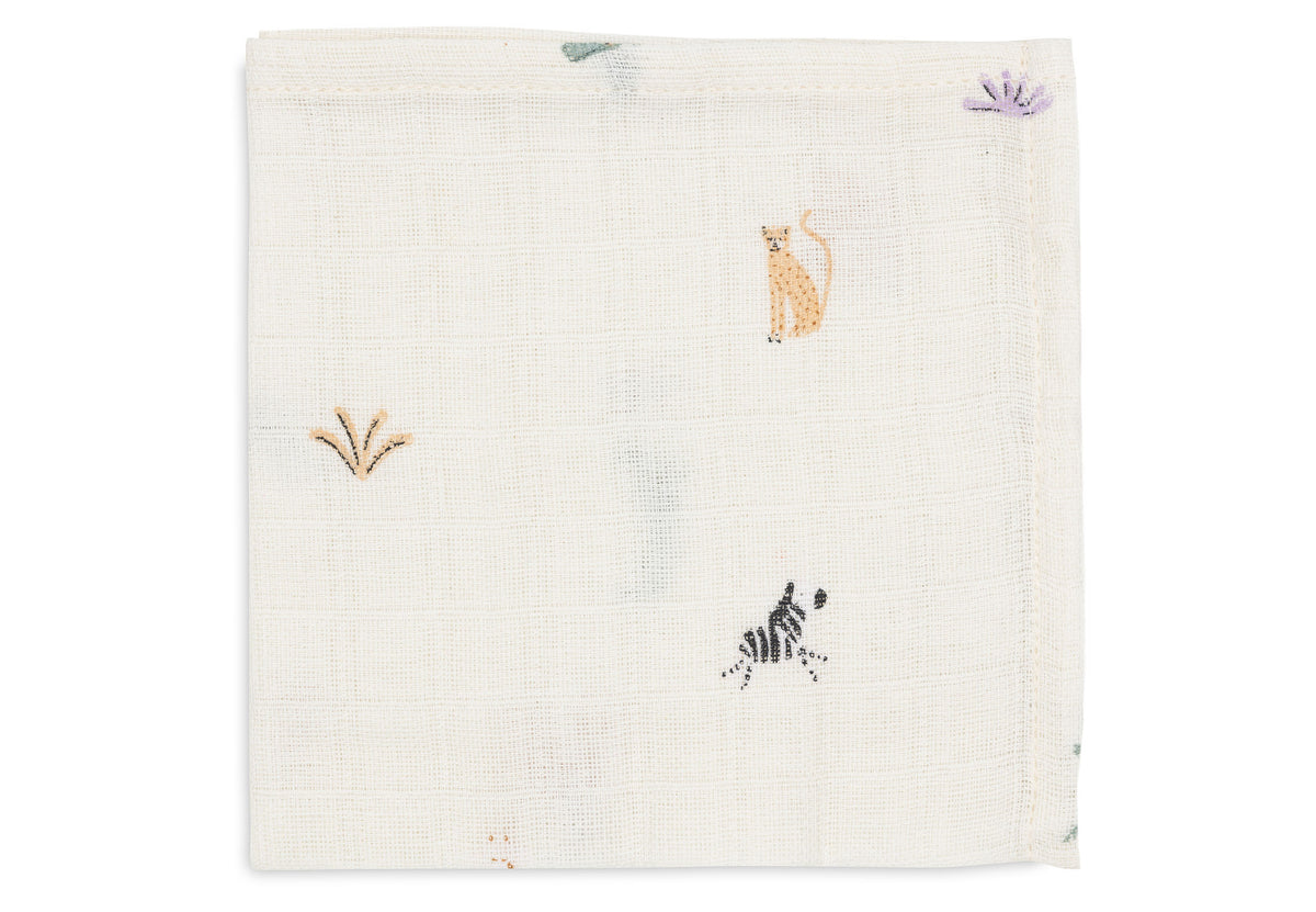 Jollein Muslin Tvättlapp 31x31cm Jungle Jambo 3pack