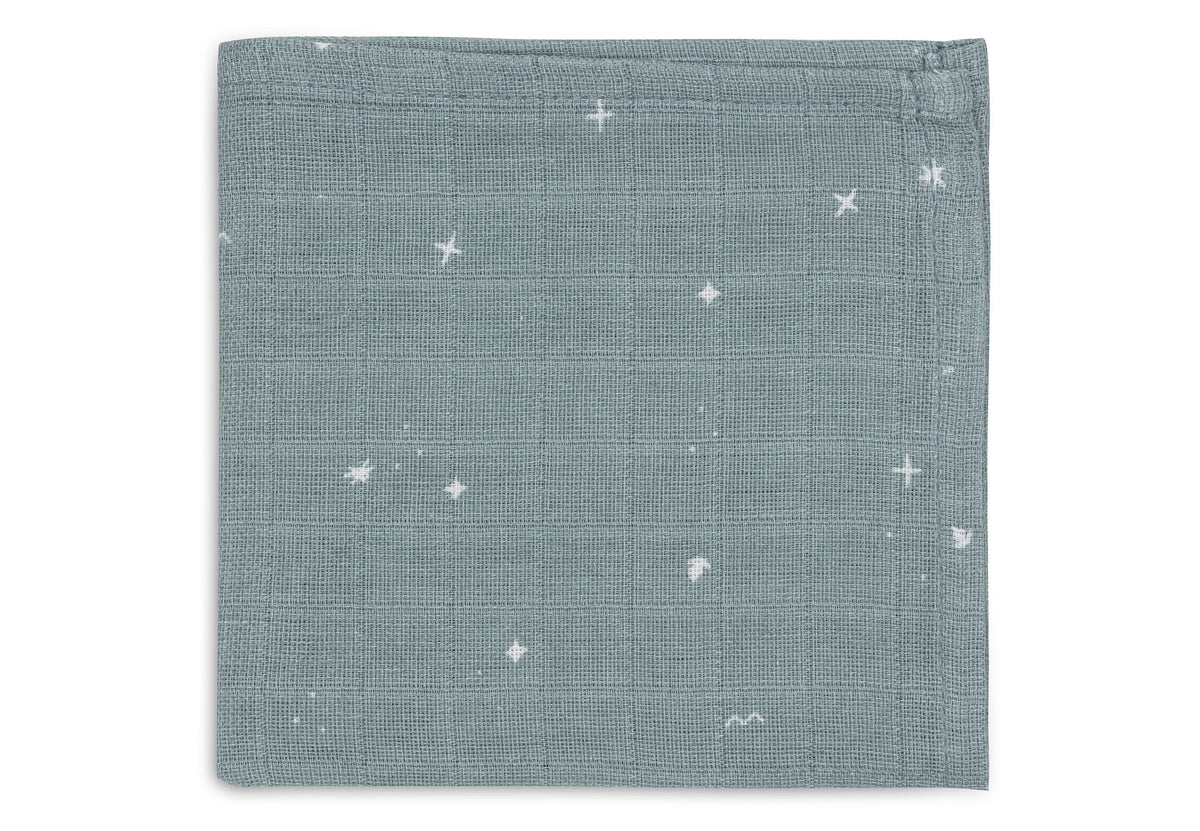 Jollein Muslin Tvättlapp 31x31cm Twinkling Sea Green 3pack