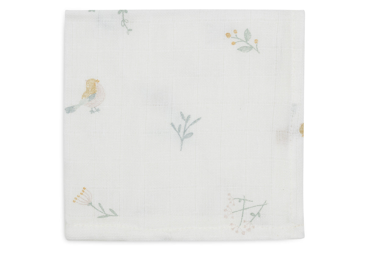 Jollein Muslin Tvättlapp 31x31cm Lovely Birds 3pack