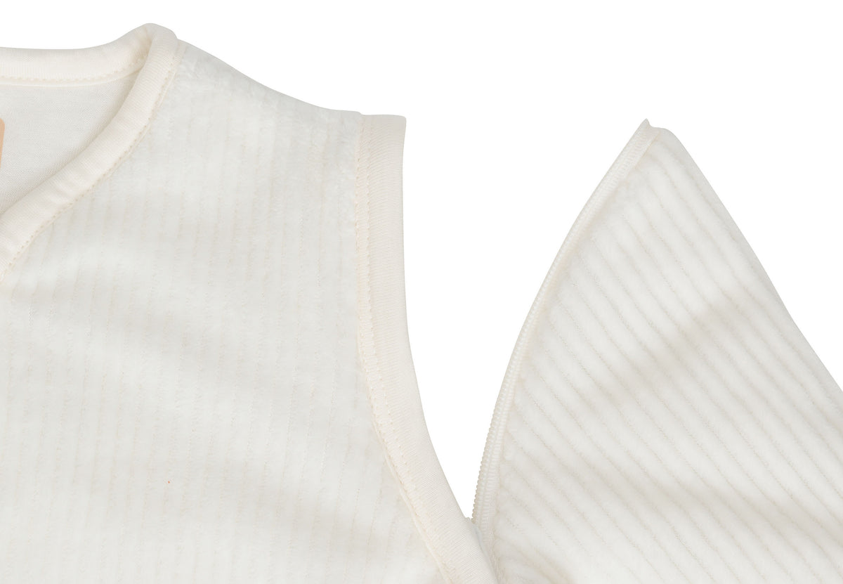 Jollein Sovpåse m avtagbar ärm Nyfödd 60cm Rib Ivory