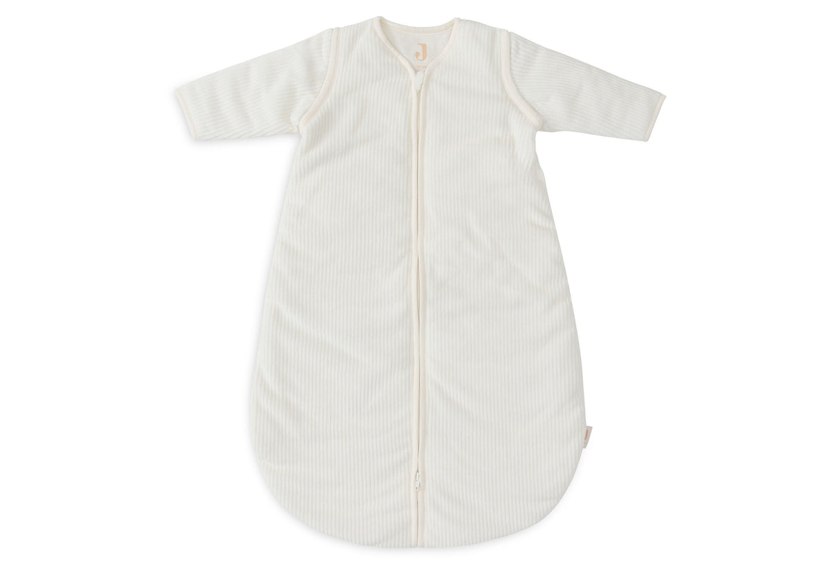 Jollein Sovpåse m avtagbar ärm Nyfödd 60cm Rib Ivory