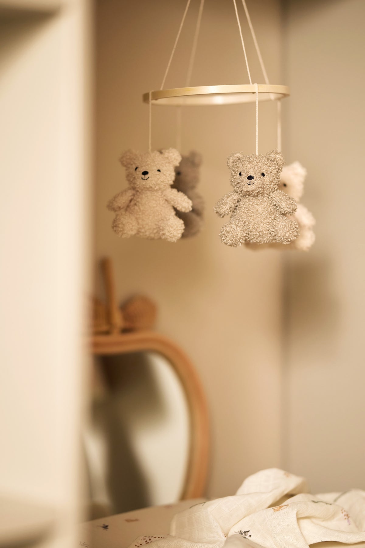 Jollein Sängmobil Teddy Bear Olive Green/Naturel