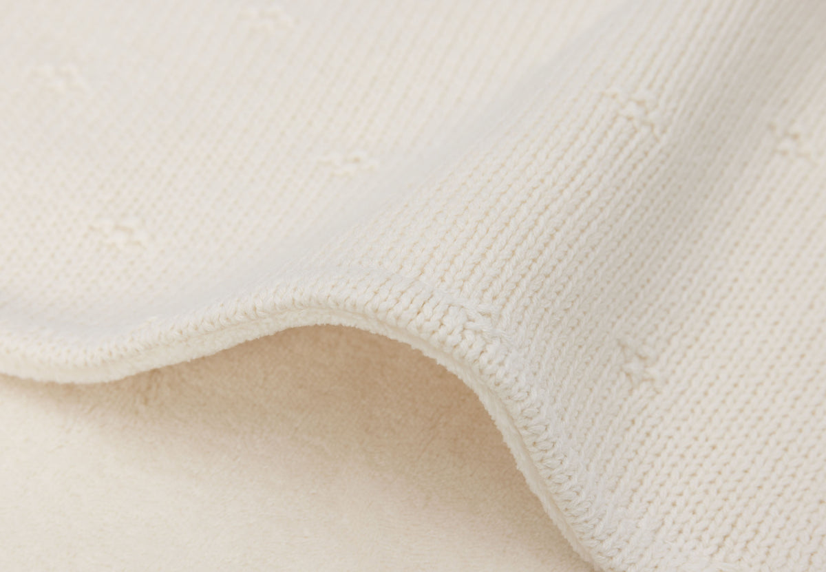 Jollein Filt 75x100cm Cosy Knit Ivory/Velvet