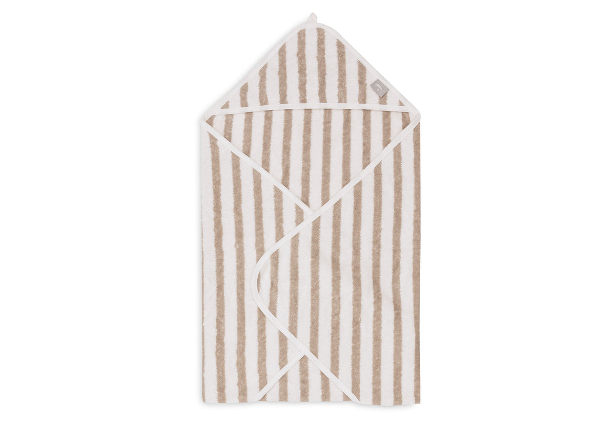 Jollein Badcape Stripe Olivegrön GOTS