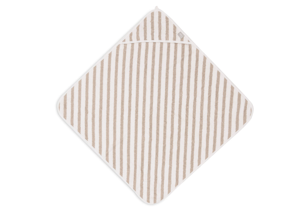 Jollein Badcape Stripe Olivegrön GOTS